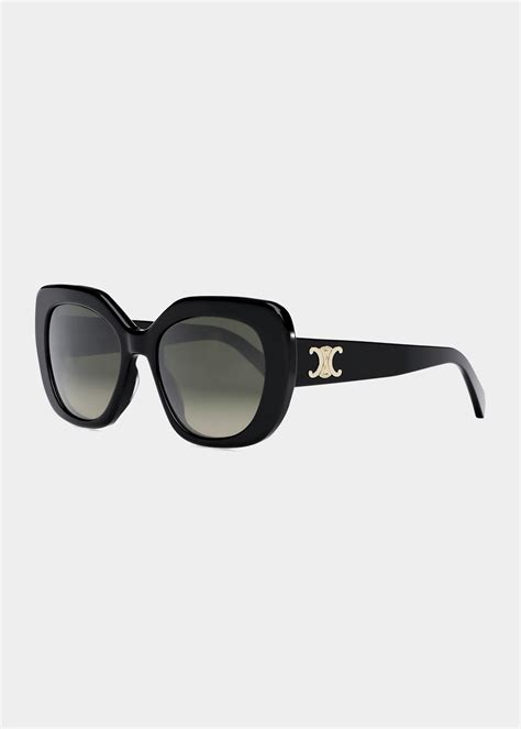 Celine Triomphe Acetate Butterfly Sunglasses 